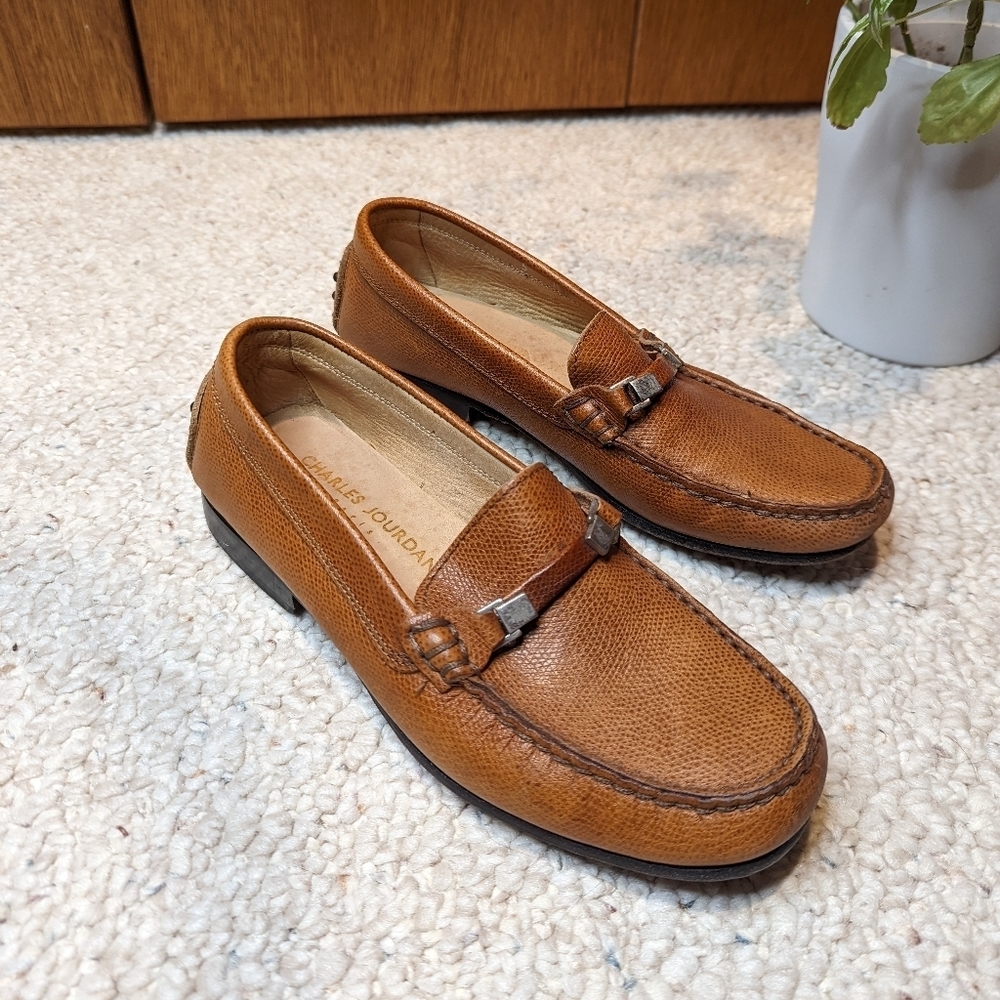 Charles Jordan Tan Leather Loafers